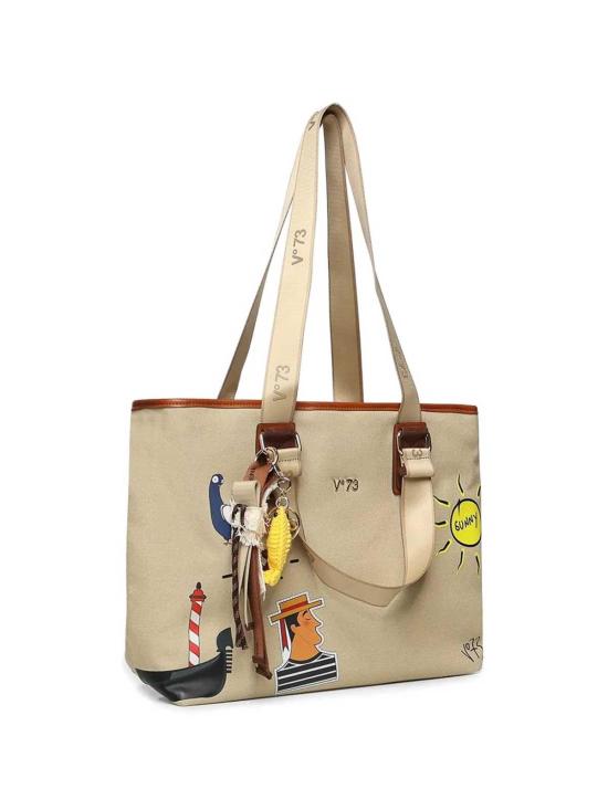 26SS 브이73 토트백 73BS9TZ01CF22 Beige - V73