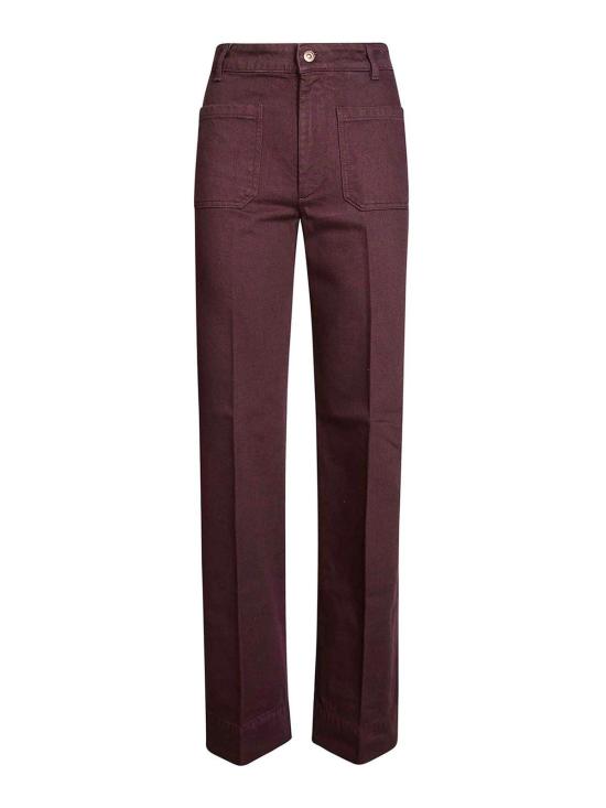 26FW 빅토리아 베컴 스트레이트 팬츠 1326DJE007252PR9887 Dark Red