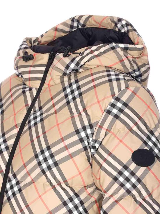 26FW 버버리 체크 나일론 후드 푸퍼 자켓 8110240 Beige - BURBERRY
