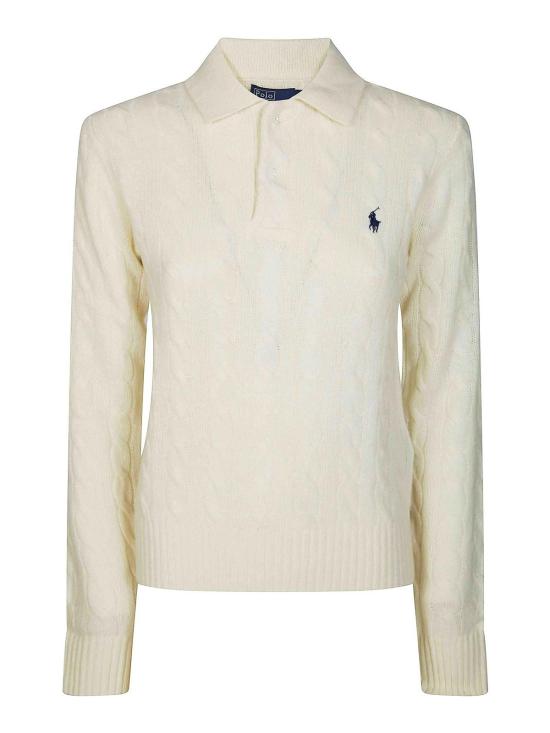 26FW 폴로 랄프로렌 케이블 폴로 니트 211972132001AUTHENTICCREAM Beige