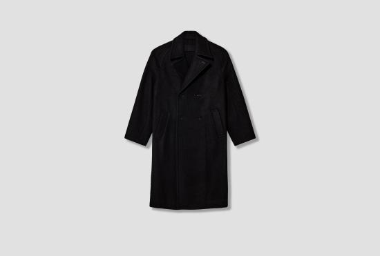 26FW 르메르 코트 부드러운 더블 브레스트  - 펠트 울 & 알파카 CO1169 LF1700 블랙