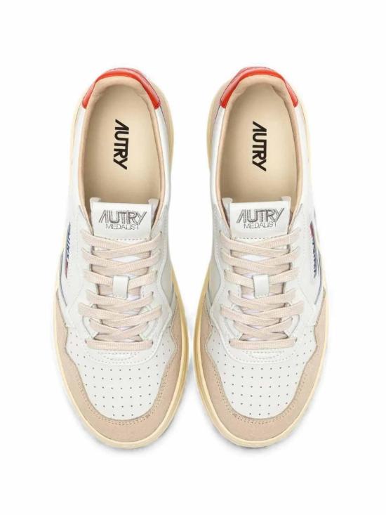 26FW 오트리 메달리스트 로우 레더 스니커즈 AULWLS19 WHITE - AUTRY