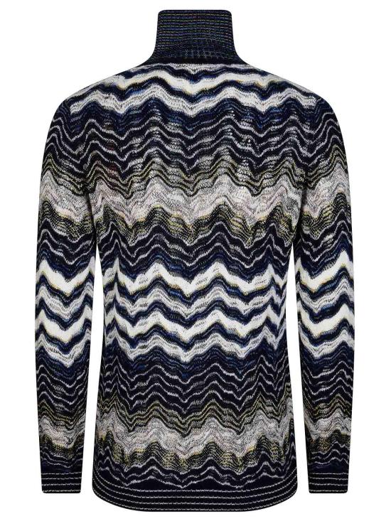 26FW 미소니 터틀넥 DS26WN0CBK01KLS72RK Blue - MISSONI