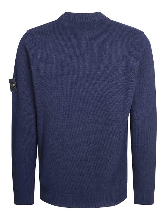 26FW 스톤 아일랜드 램스울 립드 트림 레귤러 핏 크루넥 점퍼 L2S155100072S00A3V0020 BLUE - STONE ISLAND