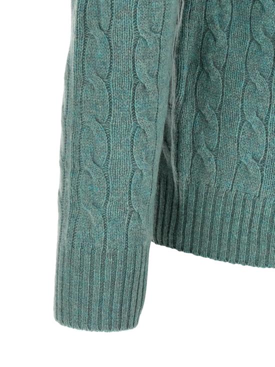 26FW 폴로 랄프로렌 니트웨어 꼬임 장식 스웨터, 스웨터 및 가디건 (녹색) - POLO RALPH LAUREN
