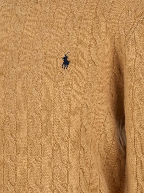 26FW 폴로 랄프로렌 니트웨어 브레이드 스웨터, 스웨터 및 카디건 베이지 - POLO RALPH LAUREN