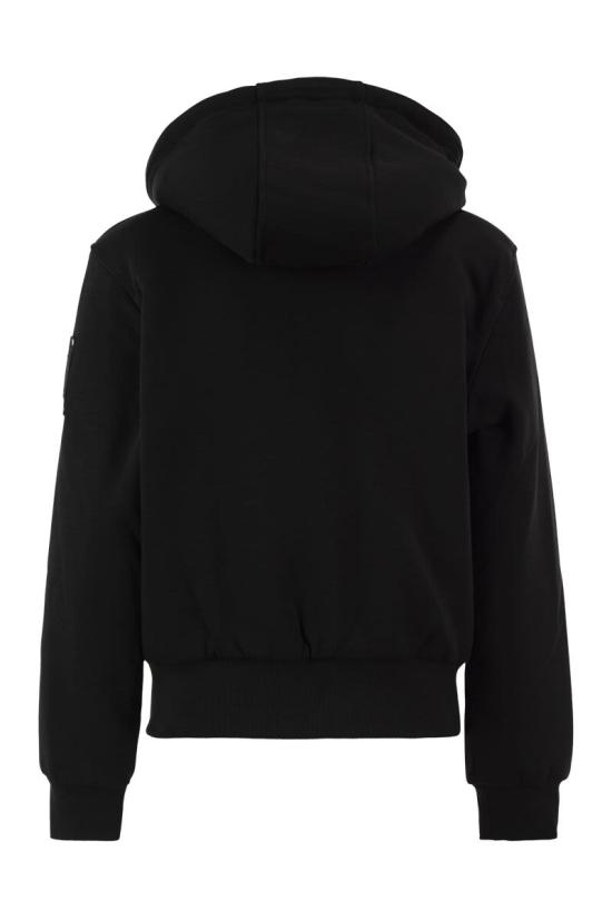 26FW 무스너클 후드 티셔츠 M36LS636 1153 BLACK WHITE DOM - MOOSE KNUCKLES
