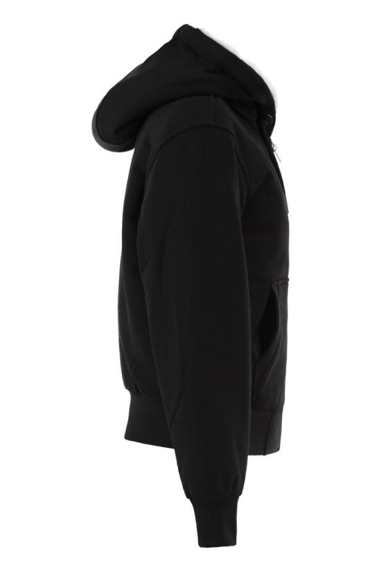 26FW 무스너클 후드 티셔츠 M36LS636 1153 BLACK WHITE DOM - MOOSE KNUCKLES