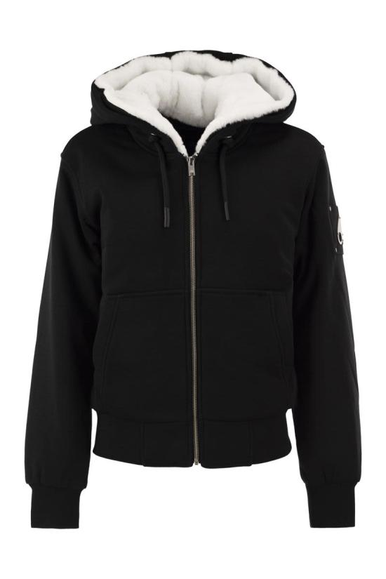 26FW 무스너클 후드 티셔츠 M36LS636 1153 BLACK WHITE DOM