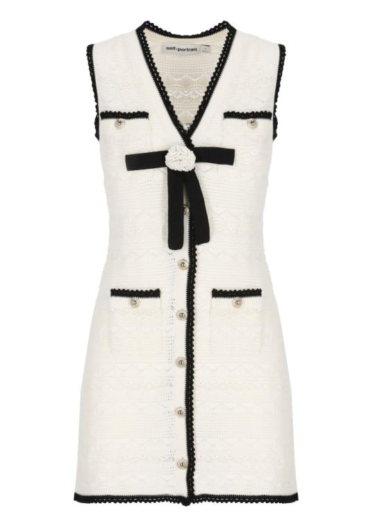 26FW 셀프 포트레이트 원피스 PF26075SCWWHITE POINTELLE KNITWHITE Neutrals