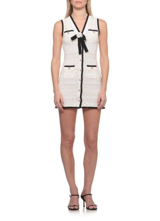 26FW 셀프 포트레이트 원피스 PF26075SCWWHITE POINTELLE KNITWHITE Neutrals - SELF PORTRAIT