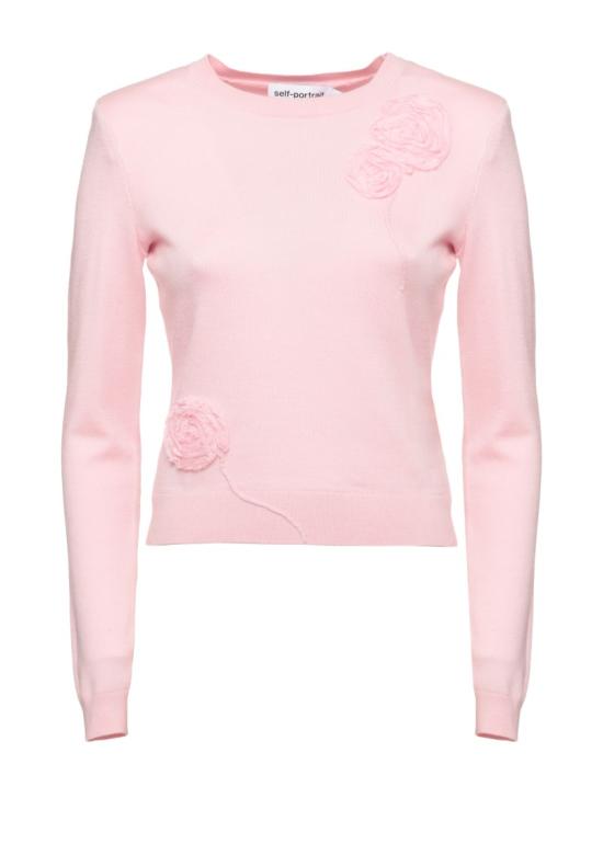 26FW 셀프 포트레이트 니트웨어 PF26068TAPPINK FLOWER KNITPINK