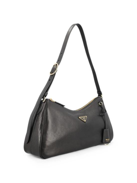 26FW 프라다 삼각로고 레더 숄더백 1BC303 2ZUC Black - PRADA