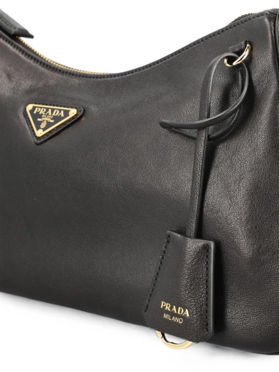 26FW 프라다 삼각로고 레더 숄더백 1BC303 2ZUC Black - PRADA