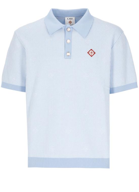 26FW 카사블랑카 폴로 티셔츠 MPF26KW143301COTTON Blue