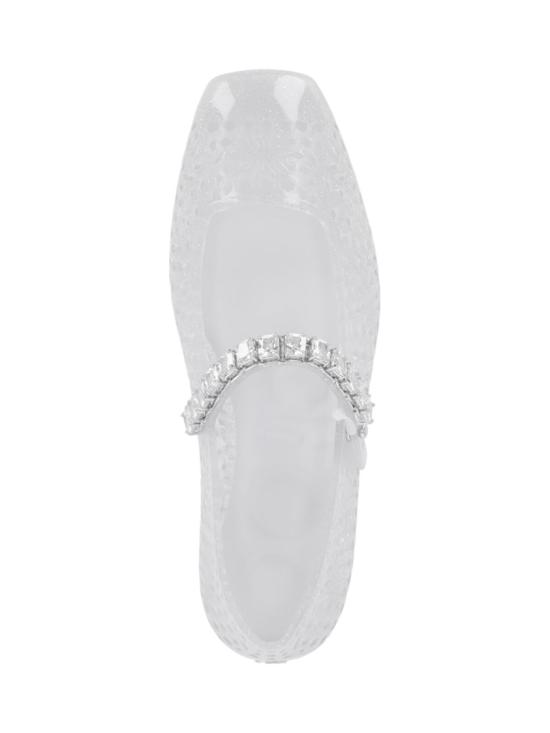 26FW 지미추 플랫 슈즈 THE JELLY NTXCLEAR SILVER MIX CRYSTAL White - JIMMY CHOO