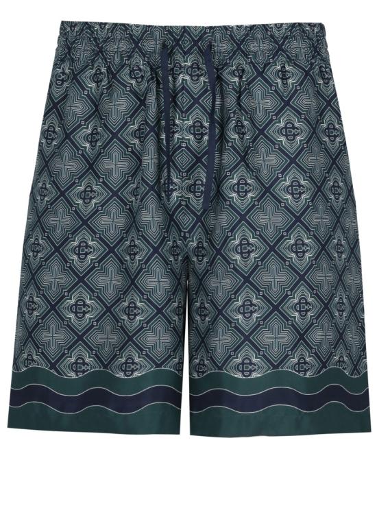 26FW 카사블랑카 숏팬츠 MPF26TR39907SILK TWILL Green