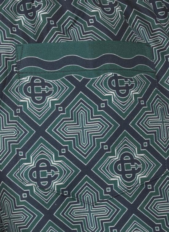 26FW 카사블랑카 숏팬츠 MPF26TR39907SILK TWILL Green - CASABLANCA