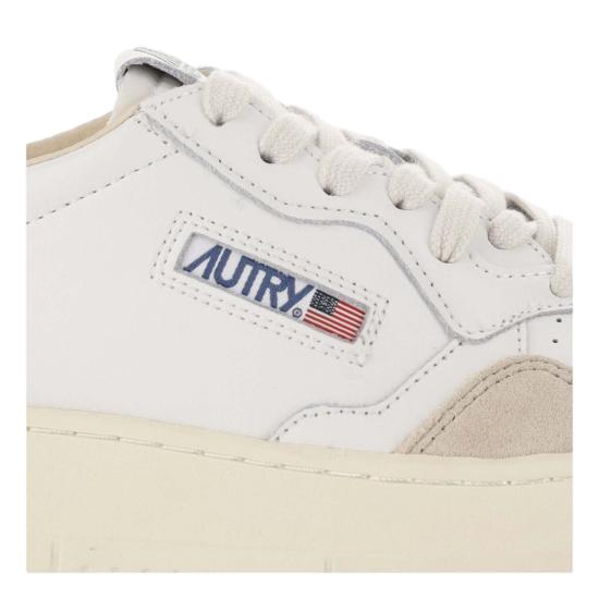 26FW 오트리 메달리스트 로우 레더 스니커즈 AULWLS74LEATSUEDEWHTSILVER White - AUTRY
