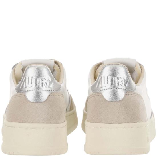 26FW 오트리 메달리스트 로우 레더 스니커즈 AULWLS74LEATSUEDEWHTSILVER White - AUTRY