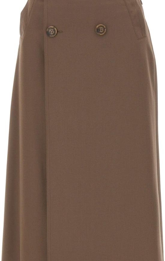 26FW MM6 메종마르지엘라 미디 스커트 S52ME0035M35436 BROWN - MM6 MAISON MARGIELA
