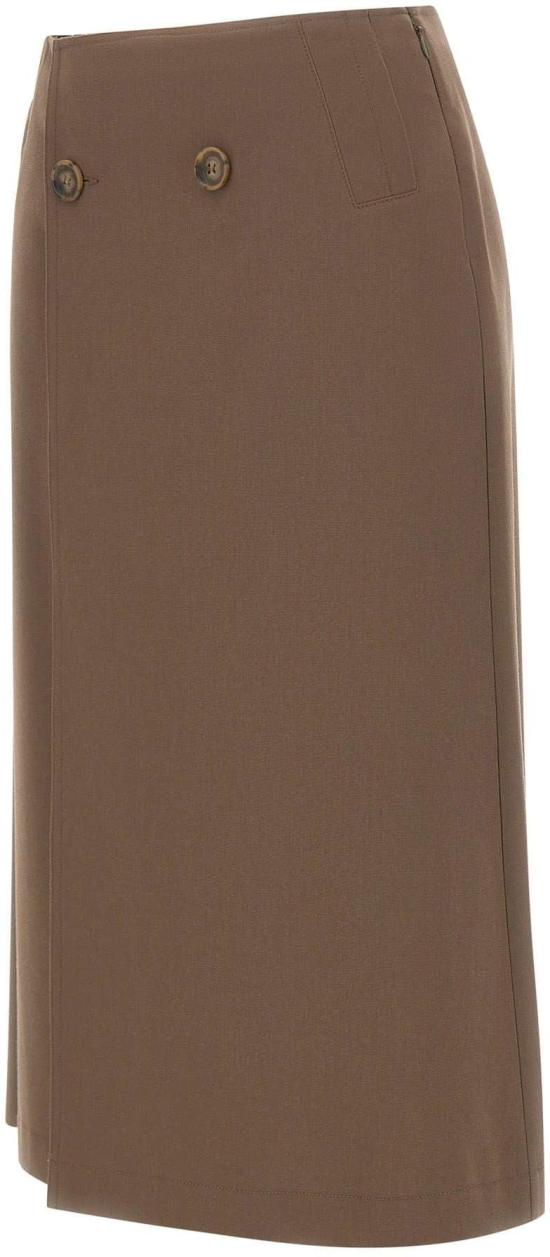 26FW MM6 메종마르지엘라 미디 스커트 S52ME0035M35436 BROWN - MM6 MAISON MARGIELA