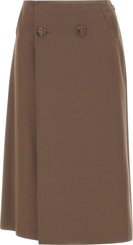 26FW MM6 메종마르지엘라 미디 스커트 S52ME0035M35436 BROWN