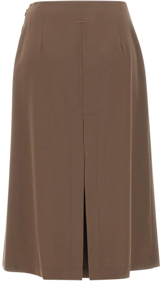 26FW MM6 메종마르지엘라 미디 스커트 S52ME0035M35436 BROWN - MM6 MAISON MARGIELA