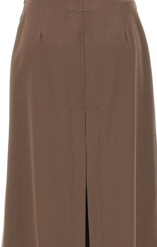 26FW MM6 메종마르지엘라 미디 스커트 S52ME0035M35436 BROWN - MM6 MAISON MARGIELA