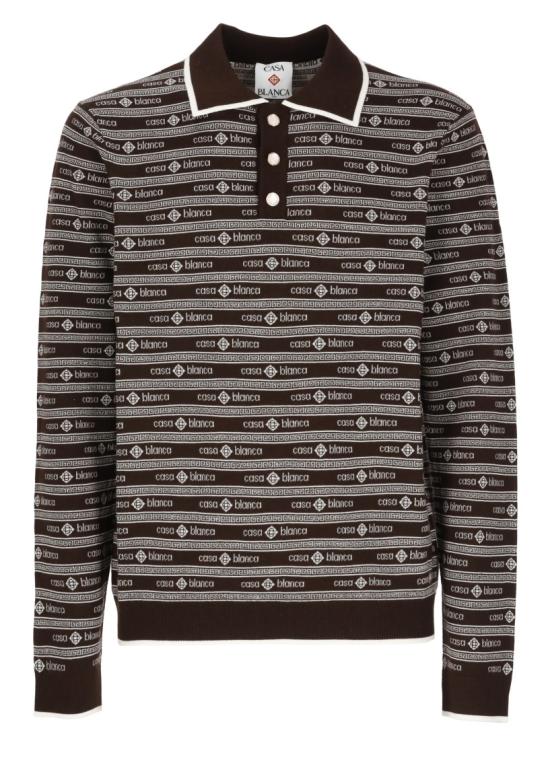 26FW 카사블랑카 폴로 티셔츠 MPF26KW72901MERINO Brown