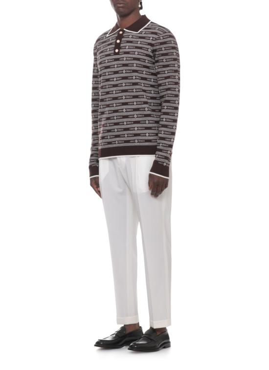 26FW 카사블랑카 폴로 티셔츠 MPF26KW72901MERINO Brown - CASABLANCA