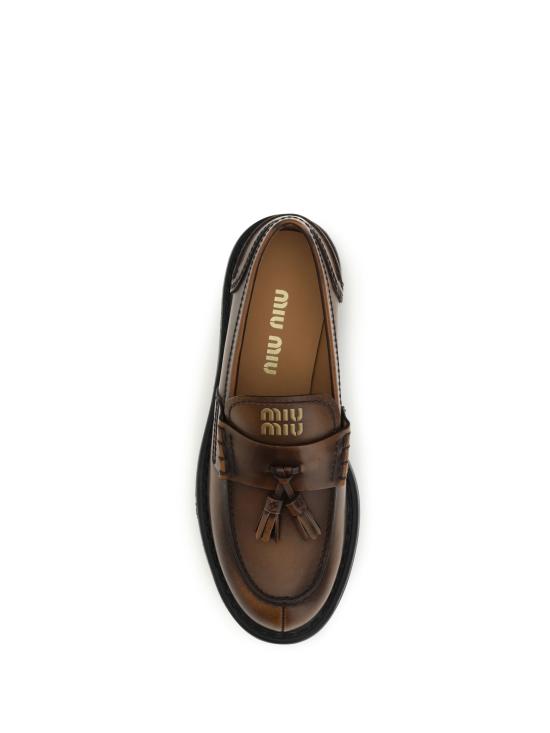 26FW 미우미우 플랫 슈즈 5D743EF0553KY8 BROWN - MIU MIU