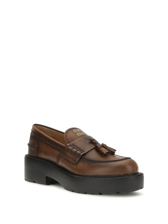 26FW 미우미우 플랫 슈즈 5D743EF0553KY8 BROWN - MIU MIU