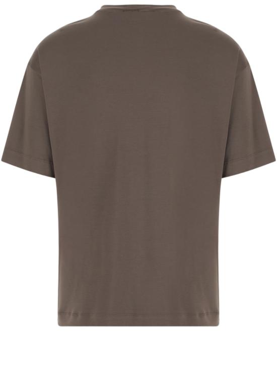 26FW 조르지오 아르마니 반팔 티셔츠 GM003990TE19974U6199 Brown - GIORGIO ARMANI