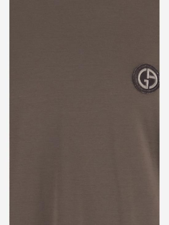 26FW 조르지오 아르마니 반팔 티셔츠 GM003990TE19974U6199 Brown - GIORGIO ARMANI