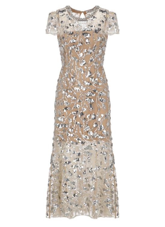 26FW 셀프 포트레이트 원피스 PF26129MSLSILVER SEQUIN EMBELLISHEDSILVER