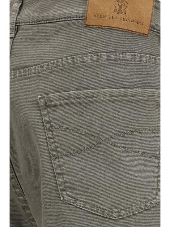 26FW 브루넬로 쿠치넬리 라이트웨이트 데님 팬츠 M277PD3210 C7515 ARMY WASHED - BRUNELLO CUCINELLI