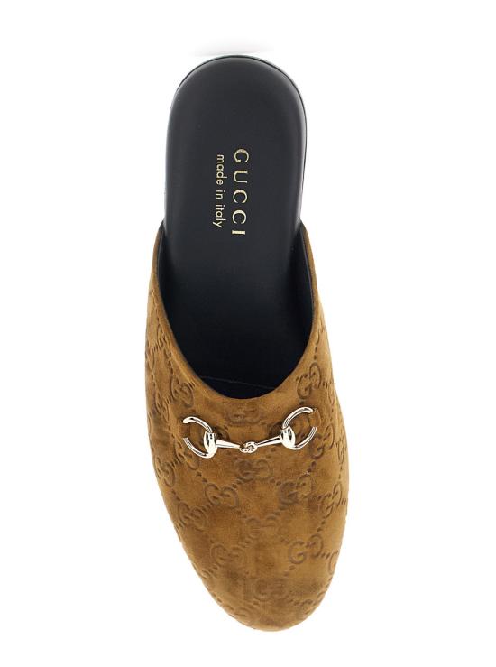 25FW 구찌 홀스빗 스웨이드 뮬 849565 BROWN - GUCCI