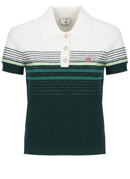 26FW 카사블랑카 탑 WPF26KW139501COTTON BLEND Green