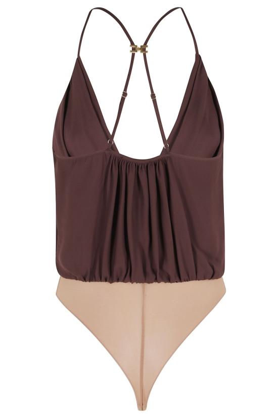 26SS 엘리자베타프랜치 탑 BO01461E2 098 Brown - ELISABETTA FRANCHI