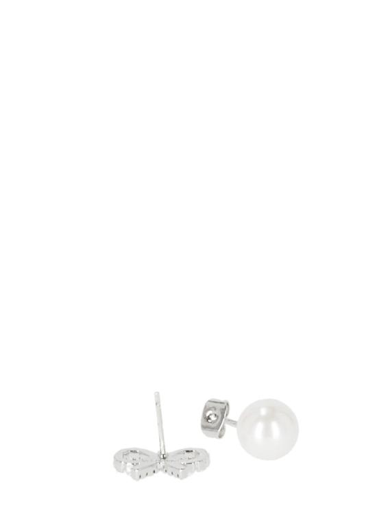 26SS 셀프 포트레이트 이어링 PF25624ESLBOW PEARLSILVER - SELF PORTRAIT