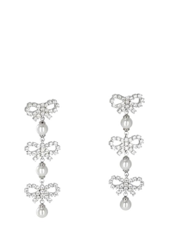 26SS 셀프 포트레이트 이어링 PF25613EPBOW PEARLPEARL Silver