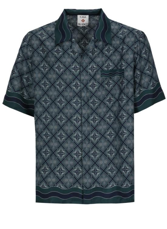 26FW 카사블랑카 셔츠 MPF26SH00308SILK TWILL Green