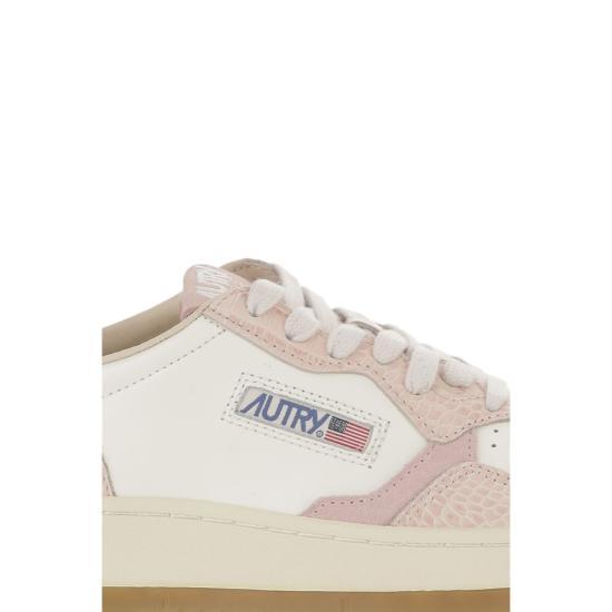 26FW 오트리 메달리스트 로우 레더 스니커즈 AULWCZ03LEATCOPRINTMRSHPINK White - AUTRY