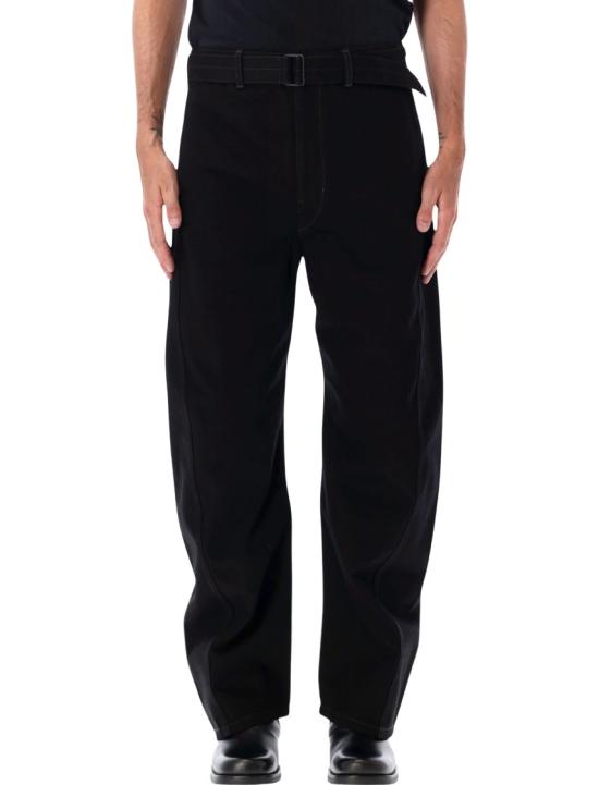 26FW 르메르 트위스트 벨티드 팬츠 PA326LD1055BK999 Black
