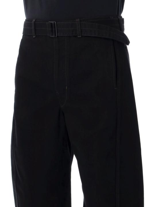 26FW 르메르 트위스트 벨티드 팬츠 PA326LD1055BK999 Black - LEMAIRE