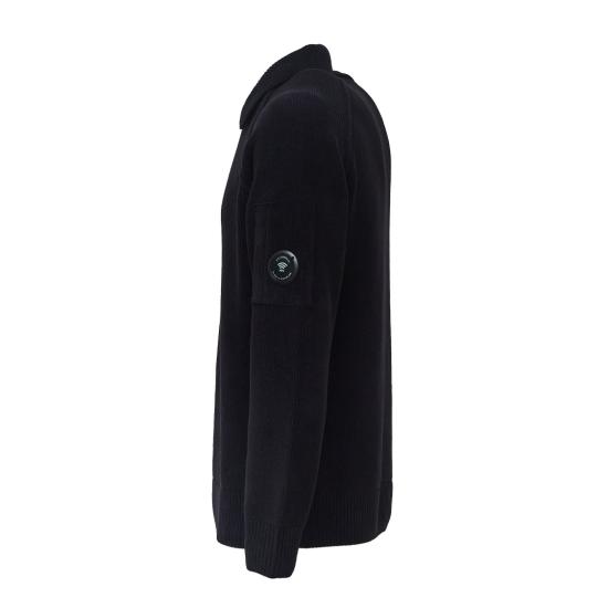 26FW 씨피 컴퍼니 셔닐 코튼 폴로 니트 셔닐 코튼 폴로 니트 21CMKN198A005558G Blue - C.P. COMPANY