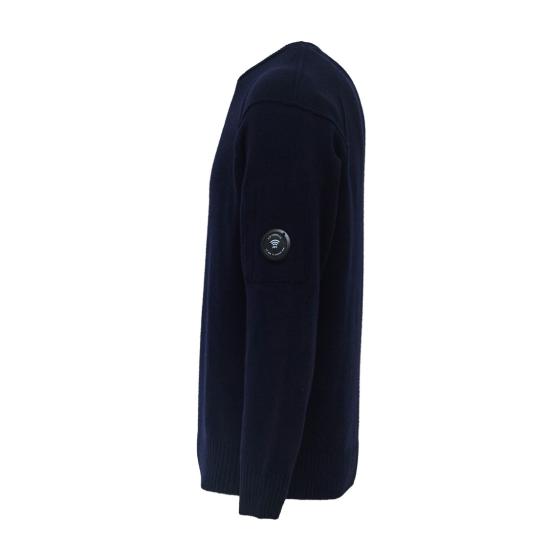 26FW 씨피 컴퍼니 램스울 GRS 크루넥 렌즈 스웨터 RFCMKN707A110149A Blue - C.P. COMPANY