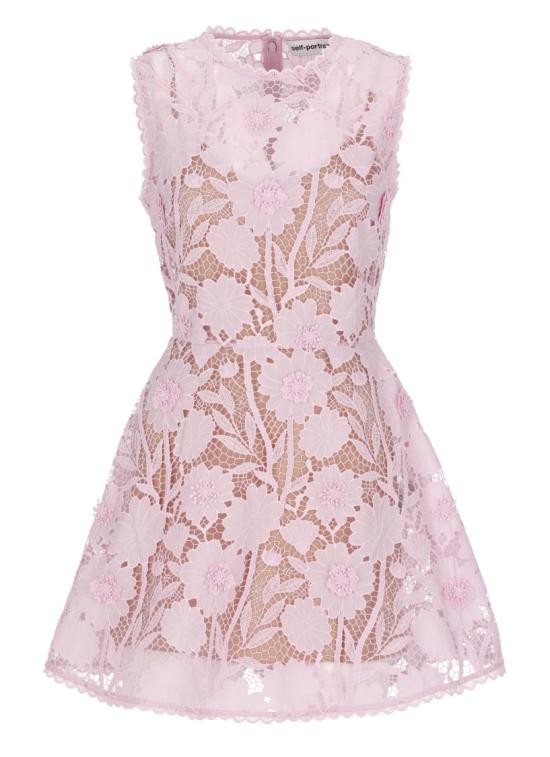 26FW 셀프 포트레이트 원피스 PF26109SPPINK LACE MINIPINK