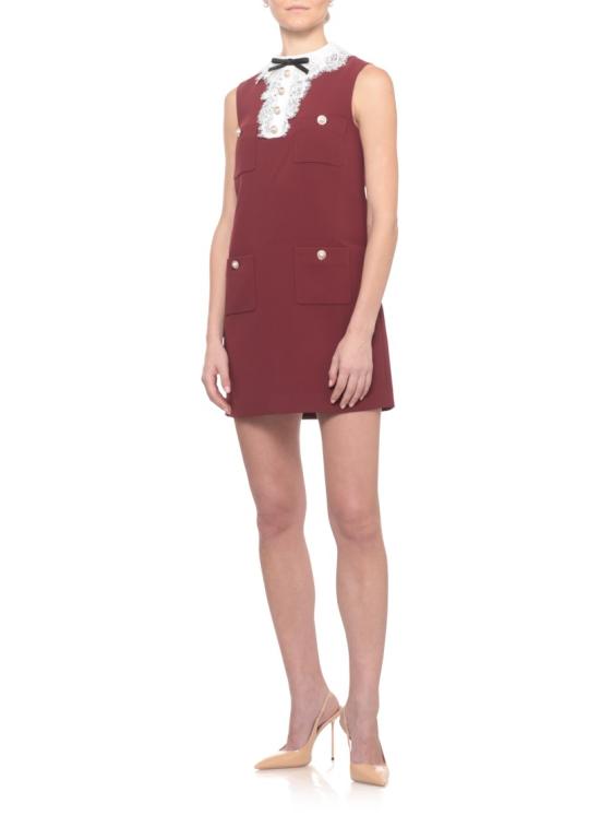 26FW 셀프 포트레이트 원피스 PF26001SBBUBURGUNDY CREPE LACEBURGUNDY - SELF PORTRAIT